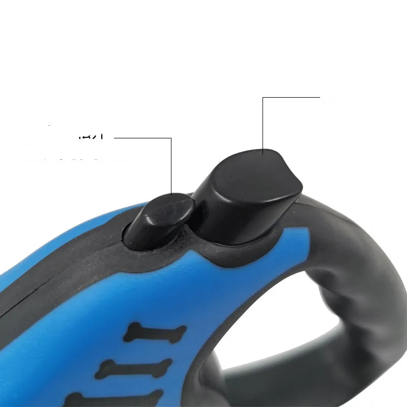 Bone Print Retractable Dog Leash