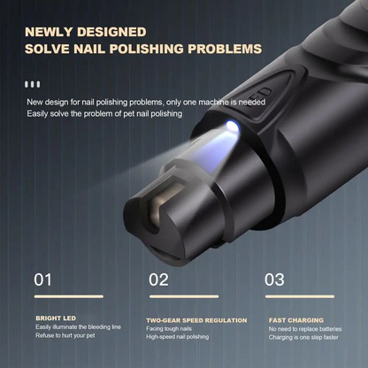 Rechargeable Lighted Dog Nail Grinder