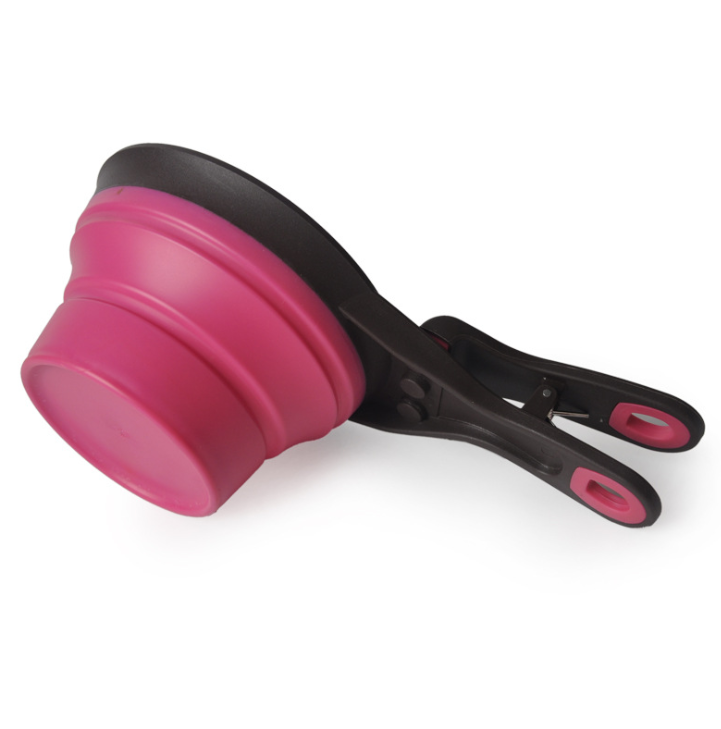 Collapsible Silicone Pet Bowl with Food Scoop and Measuring Cup