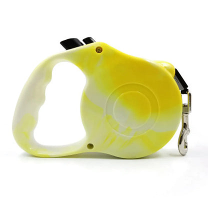 Bone Print Retractable Dog Leash